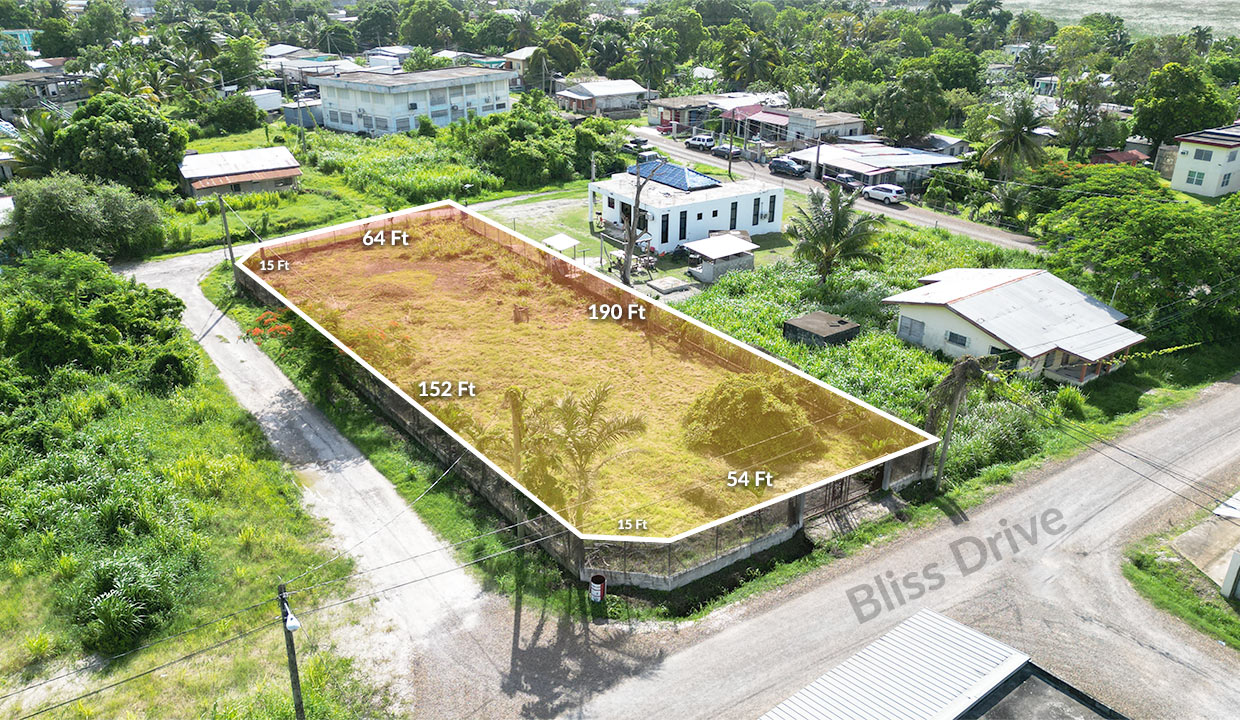 Large Vacant Residential Corner Lot in Orange Walk Town in Northern Belize