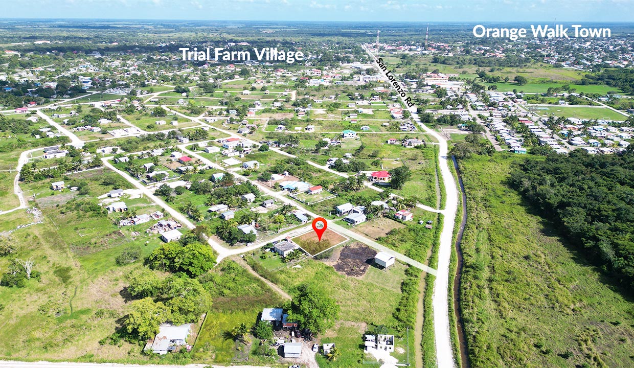 Large Residential Corner Lot in Black Water Area, Trial Farm Village Orange Walk District in Northern Belize